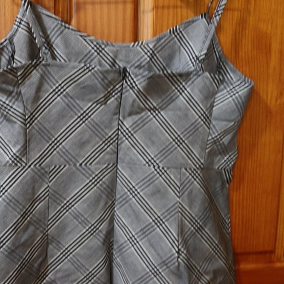 Urban Renewal Gray Plaid Mini Cami Dress | Vintage Fabric Spaghetti Strap LG - Picture 8 of 12